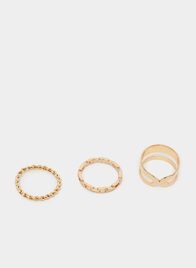 ستايلي مجموعة من 8 خواتم يد سادة - Image 3