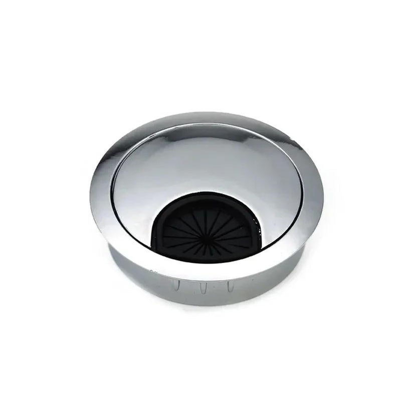 Pearl Chrome 50mm Desk Cable Grommet 10 Pack Wire Hole Cover Organizer - Image 5