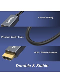 MOWSIL Mini DisplayPort to HDMI Cable 2Mtr, 4K@60Hz 3D Effect, Triple Shielding, Multi Screen Expansion, HD Video Conversion Chip for MacBook Pro, MacBook Pro/Air Ultra HD (Mini DP to HDMI)  - Image 3