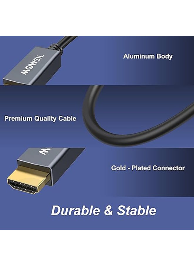 MOWSIL - Mini DisplayPort to HDMI Cable 2Mtr, 4K@60Hz 3D Effect, Triple Shielding, Multi Screen Expansion, HD Video Conversion Chip for MacBook Pro, MacBook Pro/Air Ultra HD (Mini DP to HDMI) - Image 1