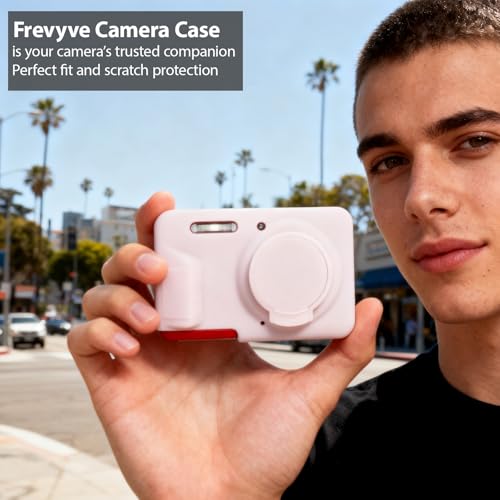 Frevyve Case for Kodak PIXPRO FZ55 Digital Camera Accessories, Soft Silicone Protective Case, Slim Fit Sleeve with Removable Lens Cover and Screen Protector, Lightweight, Anti-Scratch (Jelly Pink) - Image 2