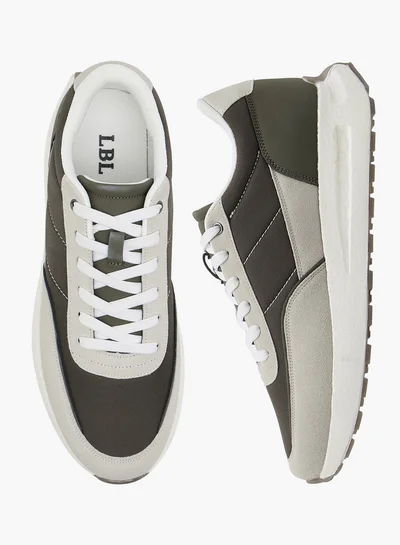 LBL by Shoexpress Men's Panelled Sneakers with Lace-Up Closure