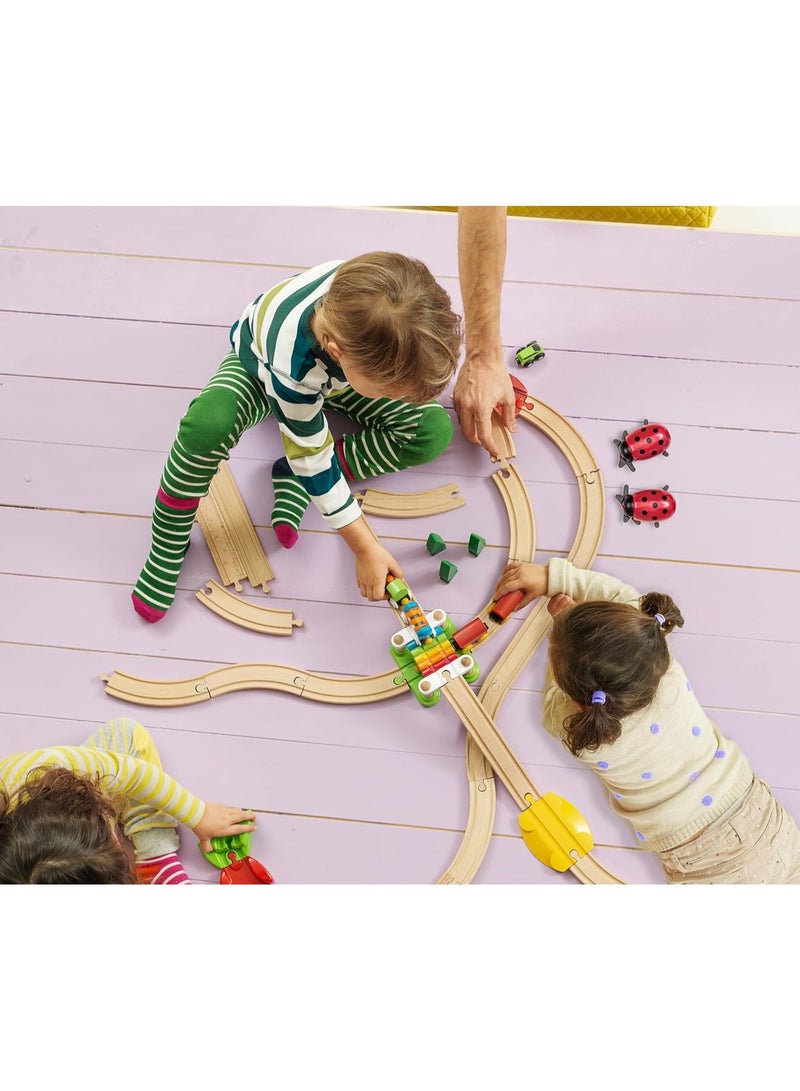 BRIO My First Railway Beginner Pack – Wooden Train Set with Suspension Bridge, Engine, Wagons, and Tracks – Starter Set for Toddlers – Ages 18 Months+ | 33727-B - Image 5