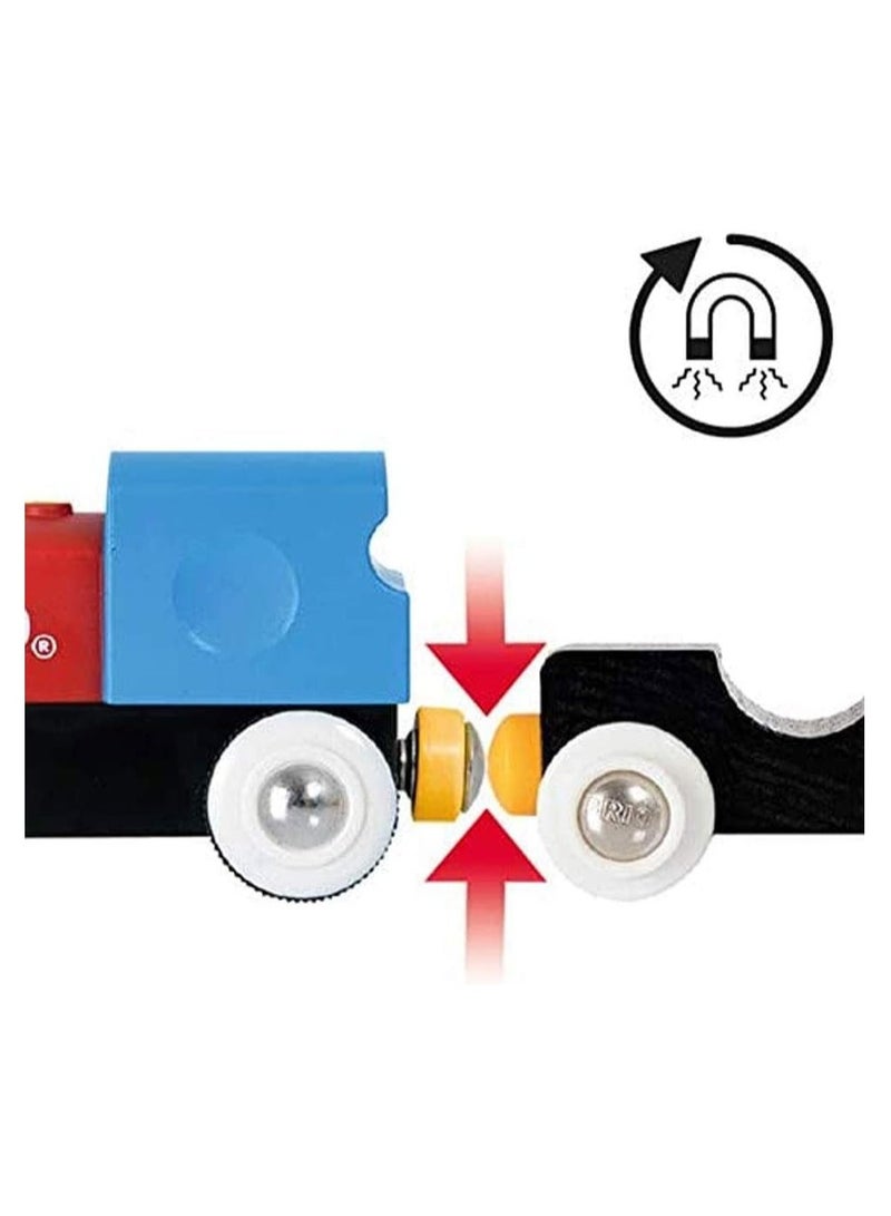 BRIO My First Railway Beginner Pack – Wooden Train Set with Suspension Bridge, Engine, Wagons, and Tracks – Starter Set for Toddlers – Ages 18 Months+ | 33727-B - Image 4