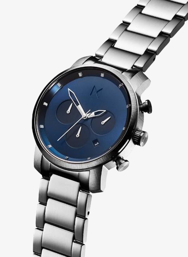 MVMT Men's Quartz Chronograph Watch, Blue Dial, Stainless Steel Strap - Image 3