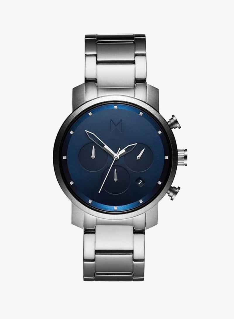 MVMT Men's Quartz Chronograph Watch, Blue Dial, Stainless Steel Strap - Image 1