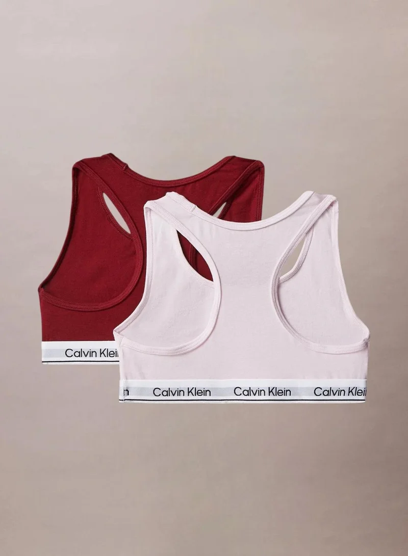 Calvin Klein Jeans 2 Pack Girls Bralettes - Icon Cotton Stretch