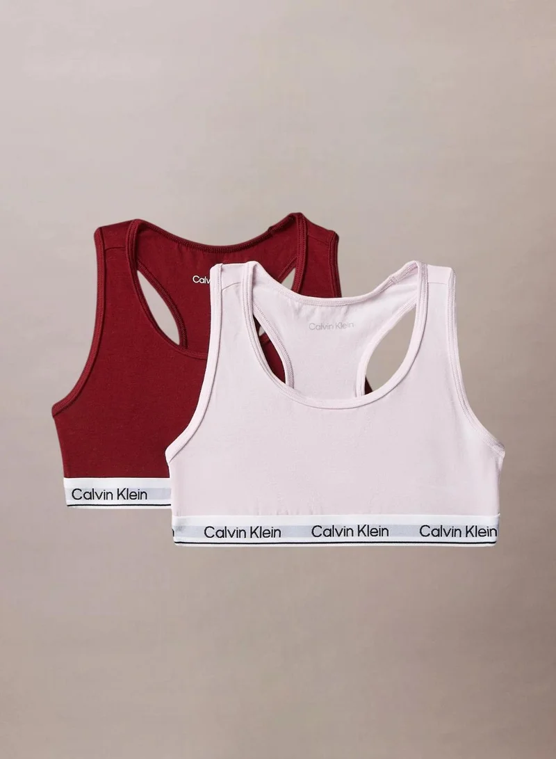 Calvin Klein Jeans 2 Pack Girls Bralettes - Icon Cotton Stretch