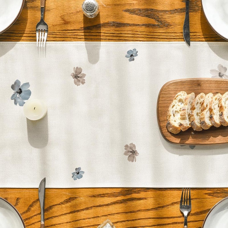 Brown Poppy Floral Leaves Table Runner 13x108 Inch - Image 3
