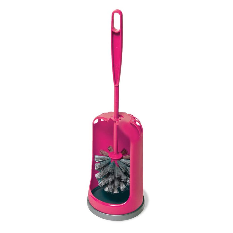 YORK Round Toilet Brush Cleaner with Storage Holder - Effective and Hygienic Toilet Cleaning Brush, Includes Convenient Storage Holder, Model [064020], Ideal for Efficient Bathroom Maintenance - Image 1