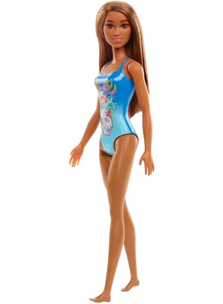 Barbie ​Barbie Doll Wearing Swimsuit Blue - Image 4