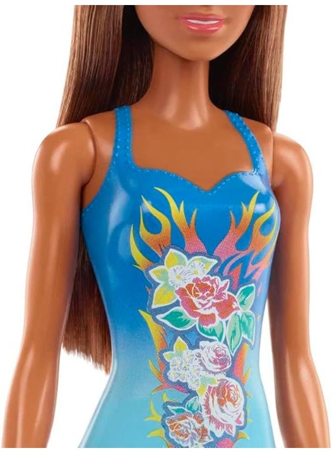 Barbie ​Barbie Doll Wearing Swimsuit Blue - Image 2