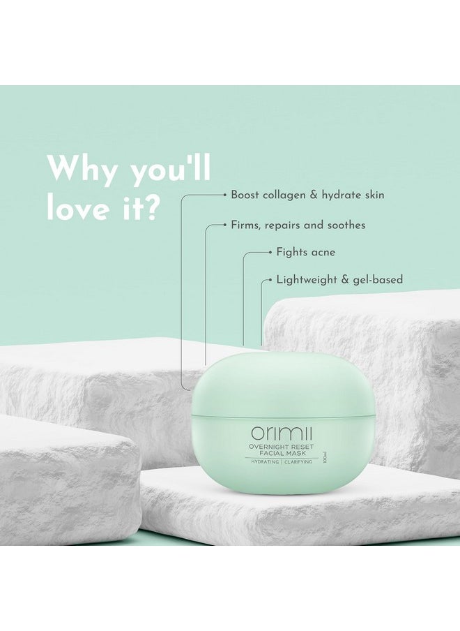 Orimii Sleeping Mask For Face (100Ml) Anti Oxidant Rich Facial Mask That Repairs Skin Overnight Lightweight 100% Natural Night Cream Gel For All Skin Types  - Image 3