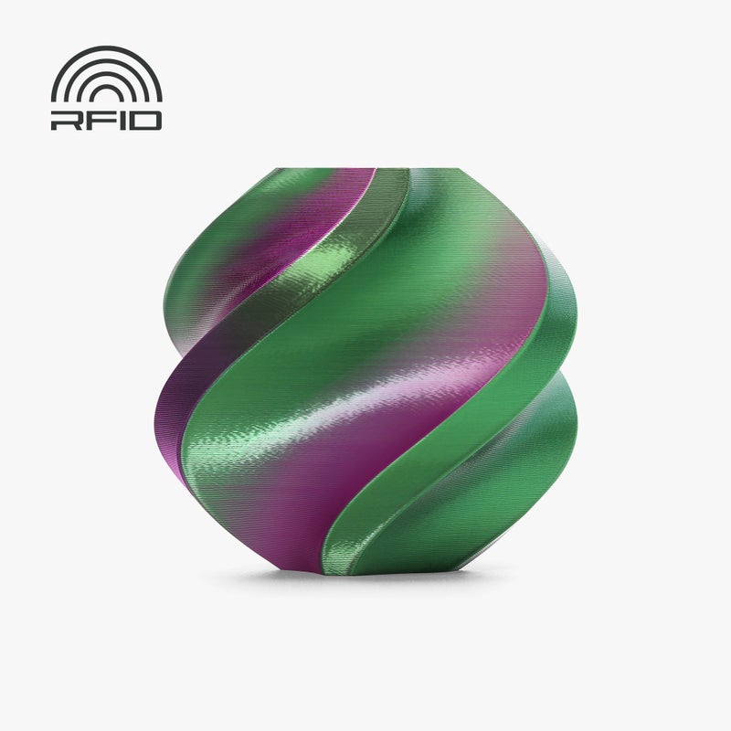 Bambu Lab 3D Printer Filament PLA Silk-Mystic Magenta- with Bambu Reusable Spool Mystic Magenta
