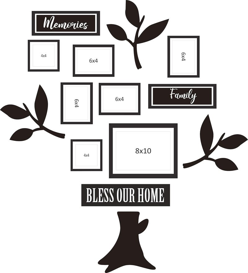 PAPER PLANE DESIGN Family Tree Collage Photo Frames for Wall Decor Set Style8 - Image 4