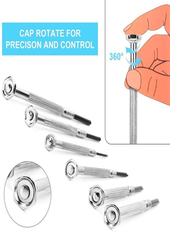 MLD Watchmaker Precision Mini Screwdriver Set Repair Tool Kit with 6 Different Size Flathead and Screwdriver Set Tool Kit for Mobiles, Eyeglass,Laptops, Electronics (Multicolor) Pack of 1 - Image 2