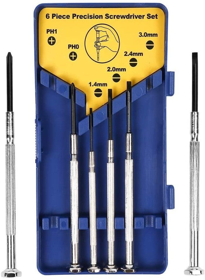 MLD Watchmaker Precision Mini Screwdriver Set Repair Tool Kit with 6 Different Size Flathead and Screwdriver Set Tool Kit for Mobiles, Eyeglass,Laptops, Electronics (Multicolor) Pack of 1 - Image 1