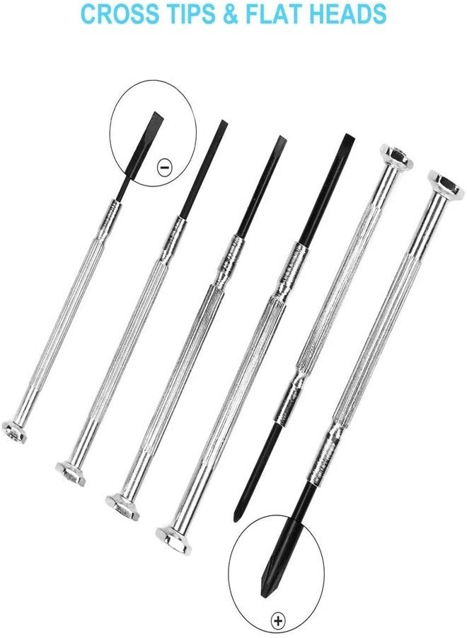 MLD Watchmaker Precision Mini Screwdriver Set Repair Tool Kit with 6 Different Size Flathead and Screwdriver Set Tool Kit for Mobiles, Eyeglass,Laptops, Electronics (Multicolor) Pack of 1 - Image 3