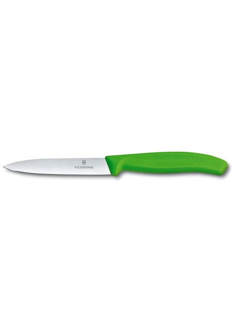 Victorinox Swiss Classic Paring 4" straight Spear Point Blade 5/8" Width at Handle lime green
