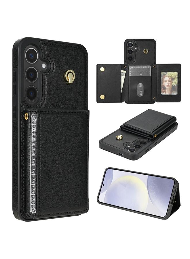 اس-توب جراب لهاتف Samsung Galaxy S24 5G، جراب ثلاثي الطي للبطاقات مع حبل طويل - Image 1