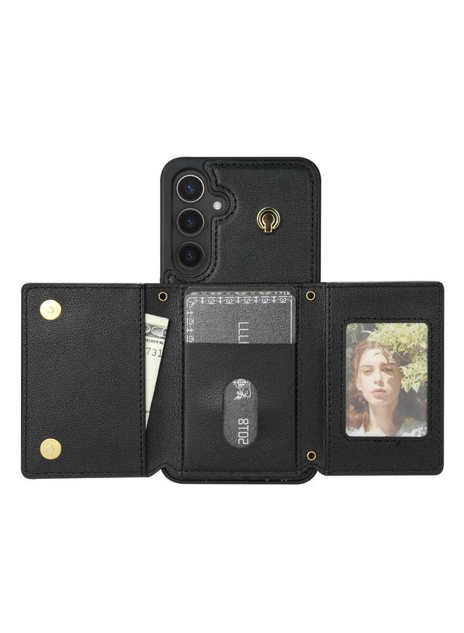 اس-توب جراب لهاتف Samsung Galaxy S24 5G، جراب ثلاثي الطي للبطاقات مع حبل طويل - Image 4