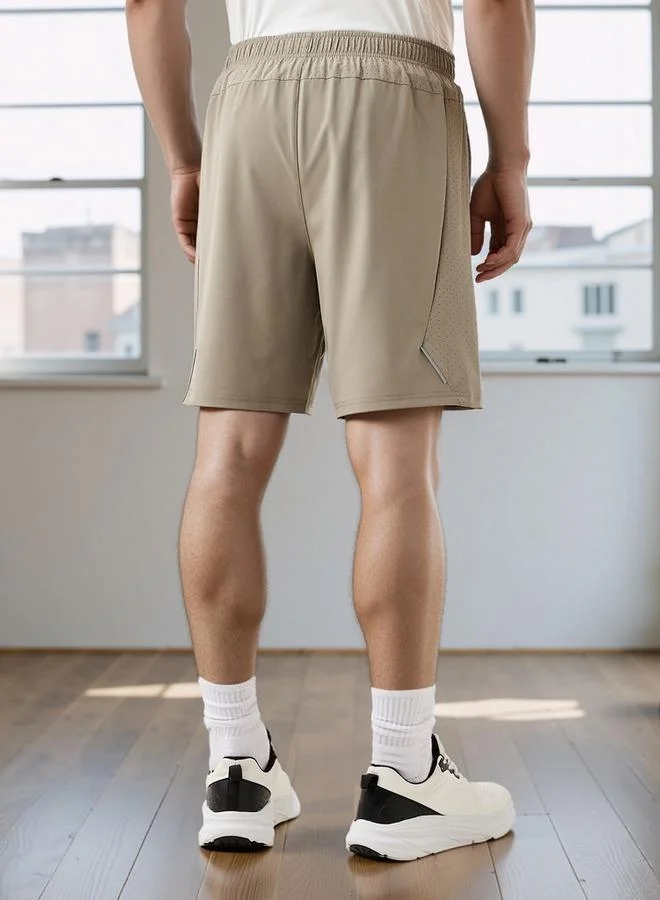 Splash Active  Regular Fit Shorts with Elasticated Waistband for Men | Best Price UAE