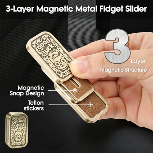 XFSAFDM Fidget Toys Adults, Fidget Slider, Magnetic Fidget Slider, Adult Fidgets for Anxiety and Stress, with a Unique Tuning Fork Effect - Image 3