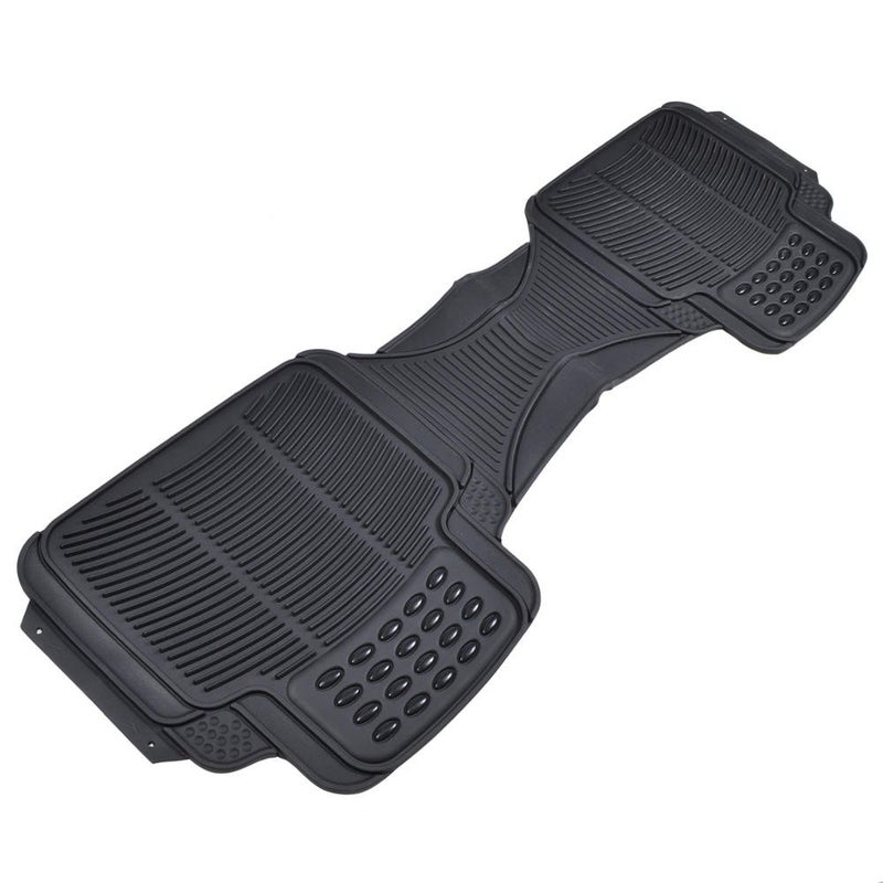 BDK Heavy Duty Rugged Ridged Complementary Rubber Rear Floor Mats Liners, All Weather Protection, Designed for Trucks Cars Sedan SUV - Image 3