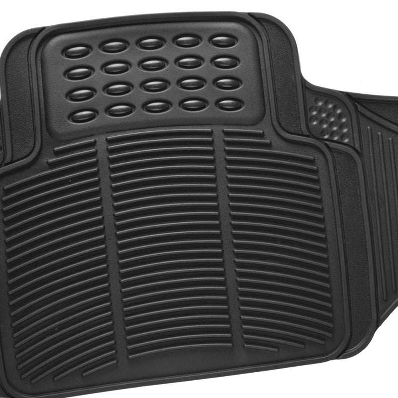BDK Heavy Duty Rugged Ridged Complementary Rubber Rear Floor Mats Liners, All Weather Protection, Designed for Trucks Cars Sedan SUV - Image 4