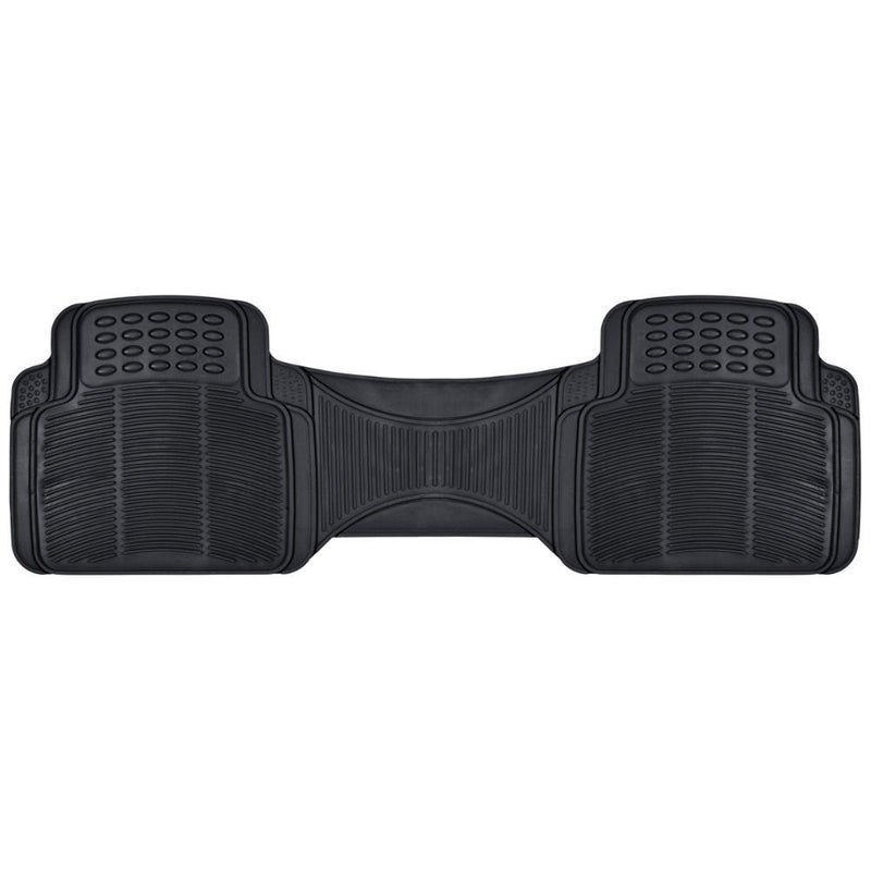 BDK Heavy Duty Rugged Ridged Complementary Rubber Rear Floor Mats Liners, All Weather Protection, Designed for Trucks Cars Sedan SUV - Image 1