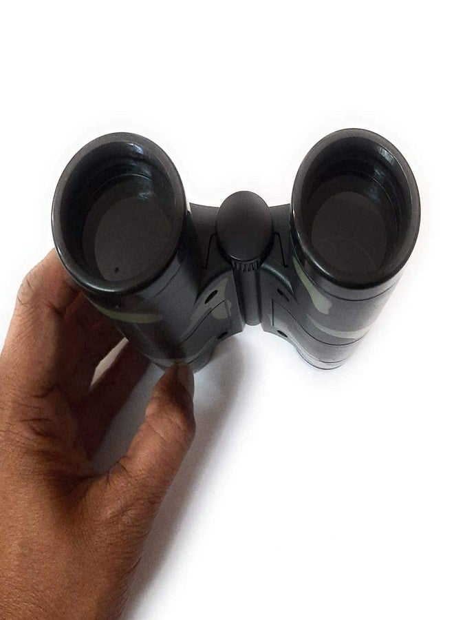 Trade Globe Outdoor Observing Army Style Binoculars Telescope Toy Military Color Folding Binoculars with Neck Strap for Kids & Adults Birthday Return Gifts - Green Pack of 4 - Image 2