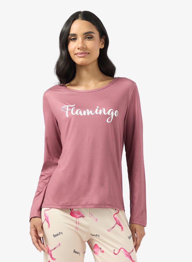 Ginger Graphic T-shirt & Pyjama Set - Image 3