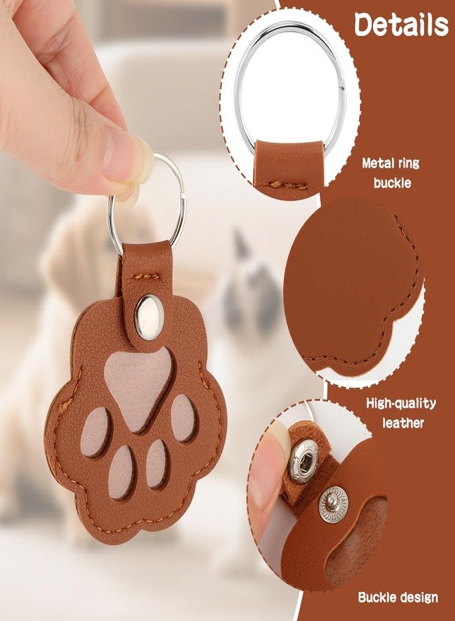 YOSINXU 6 Pcs Pet Hair Storage Keychain, Portable Leather Paw Keychain, Dog Hair Keepsake Keyring, Memorial Gifts for Pet Lovers - Image 5