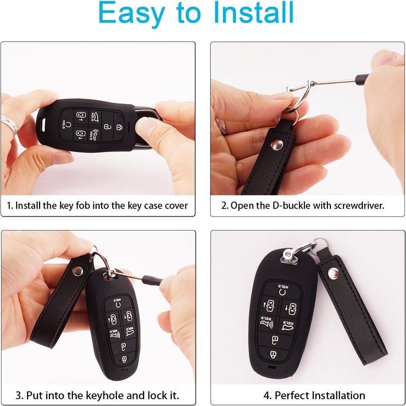 Koaudb Silicone Key Fob Cover for Hyundai - Image 3