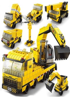 6 in 1, Building Blocks Set and Gift Handle Toy, Car Engineer Truck, Trolley Holder 1000pcs