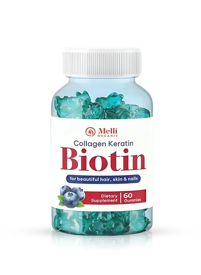 Collagen Keratin Biotin for Beautiful Hair, Skin & Nails, 60 Gummies - pzsku/ZC496E8374DC2E59A509EZ/45/1741031853/10bb8a62-46cf-428f-9a22-1bf2fa31d45d