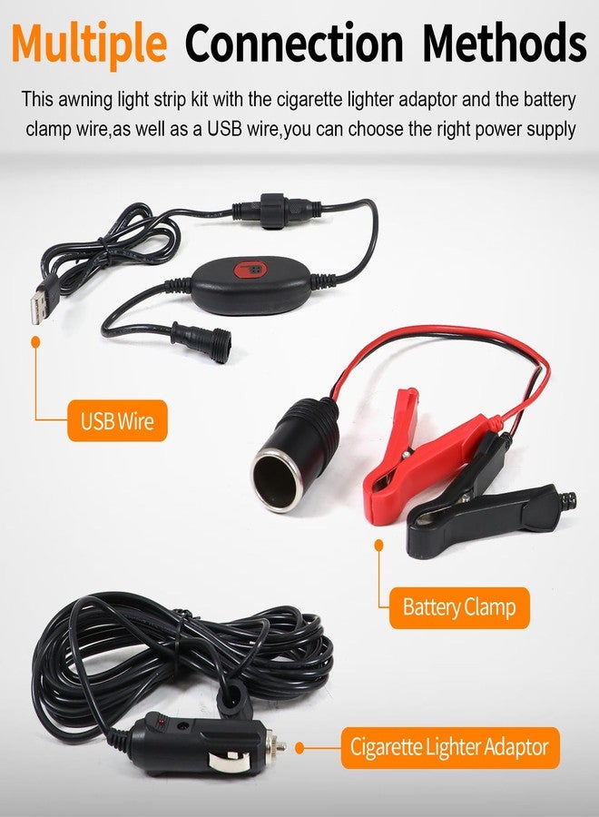 NOVA AUTO 12V Led Light Strip,RV Awning Lights with 2835 LED Chips,IP67 Waterproof Led Light Bar for Outdoor Camping and Overland - Image 4