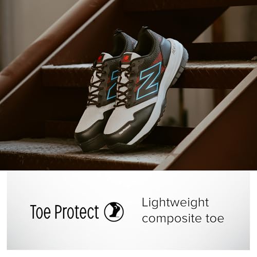 New Balance Men's Composite Toe Quikshift Industrial Shoe, Black/Blue/Red, 8.5 Wide - Image 3