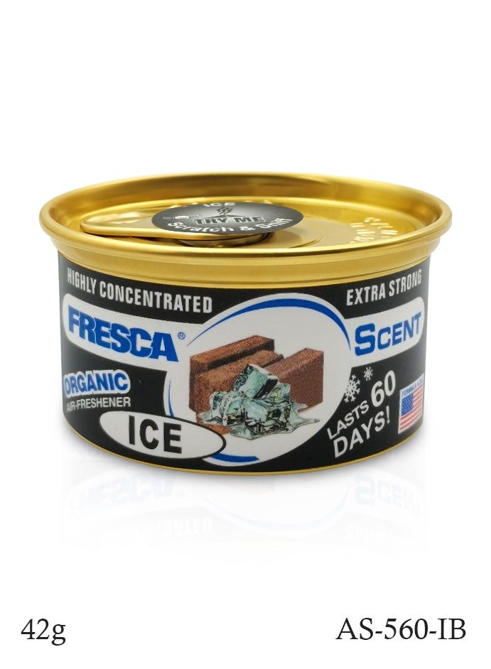 فريسكا معطر جو عضوي برائحة الثلج من فريسكا، عالي التركيز، قوي جدًا، خالٍ من الكحول، 42 غرام، AS-560-IB - Image 1