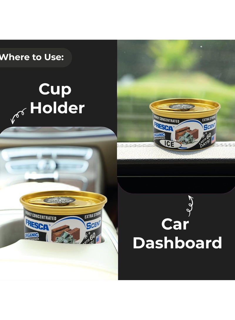 فريسكا معطر جو عضوي برائحة الثلج من فريسكا، عالي التركيز، قوي جدًا، خالٍ من الكحول، 42 غرام، AS-560-IB - Image 2