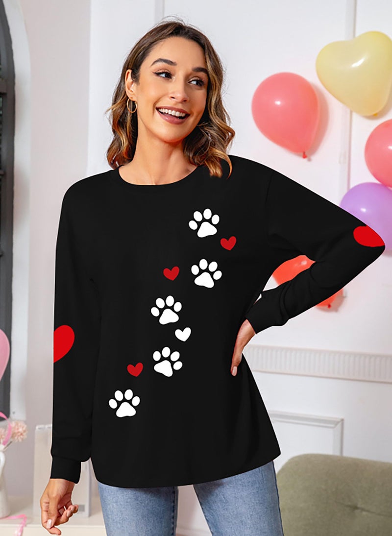 CAZYCHILD Valentines Day Shirt for Women: Love Heart Graphic Long Sleeve Valentine Pullover Tops Casual Valentines Gifts - Image 4