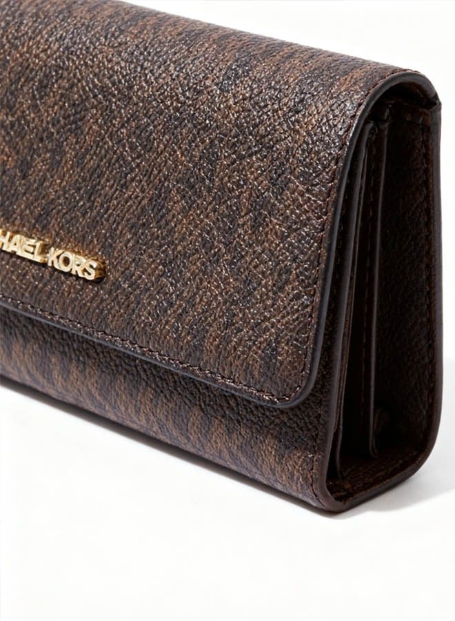 ام كي محفظة MK مطبوعة بالكامل بسحاب، بسعة كبيرة، محفظة فاخرة منخفضة البروز - Image 3