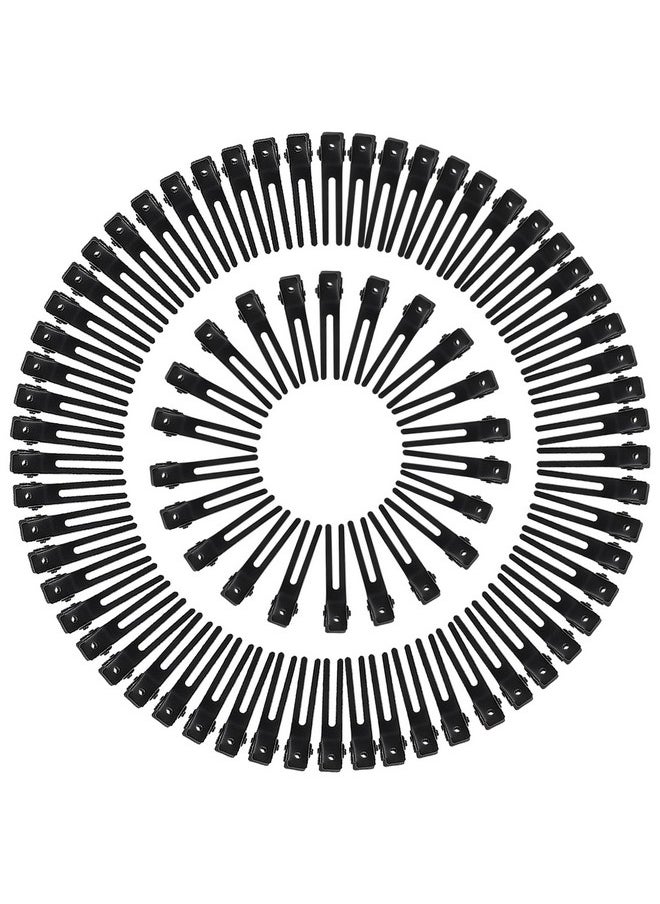 choicbaby 80pcs Double Prong Curl Clips, Wobe 1.8" Metal Alligator Hair Clips for Pin Curls, Styling, Hair Bows - Hairpins for Hair Salons and Barbers  - Image 1