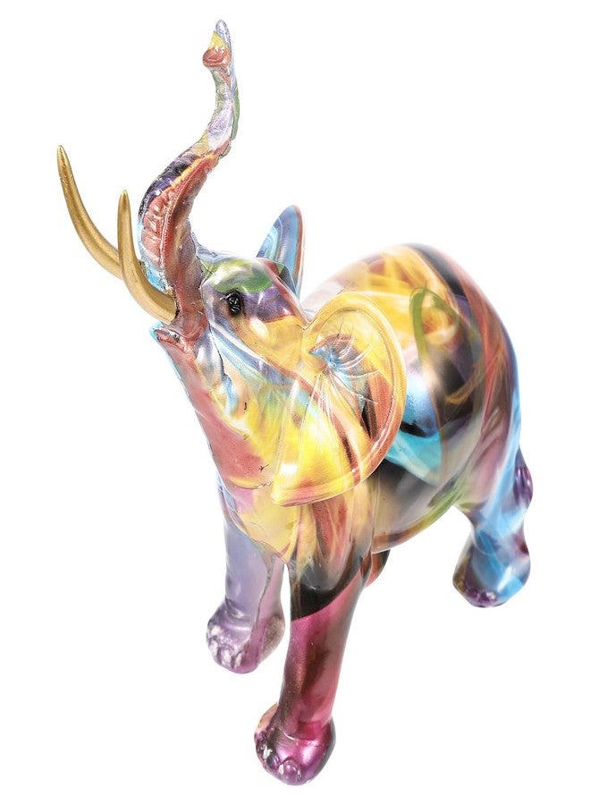 BESPORTBLE Graffiti Elephant Figurine: Colorful Graffiti Art Elephant Decor Large Figurines Statue Modern Art Animal Sculpture Feng Shui Desktop Decoration for Bedroom Living Decor - Image 2