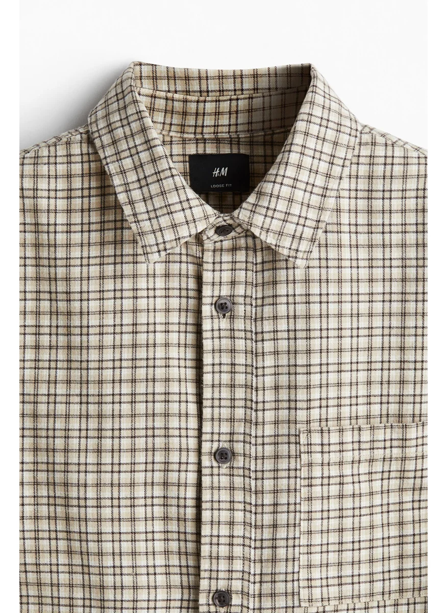 H&M Loose Fit Flannel Shirt