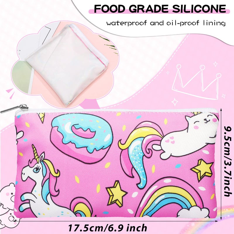 Shappy 6 Pack Reusable Snack Bags Reusable Food Storage for Kids with Zipper Food Safety Washable Lunch Bag Kids Adults Food Storage Pouch Sandwich Bags Dual Layer Bags (6. 9 x 3. 7 Inch) - Image 2