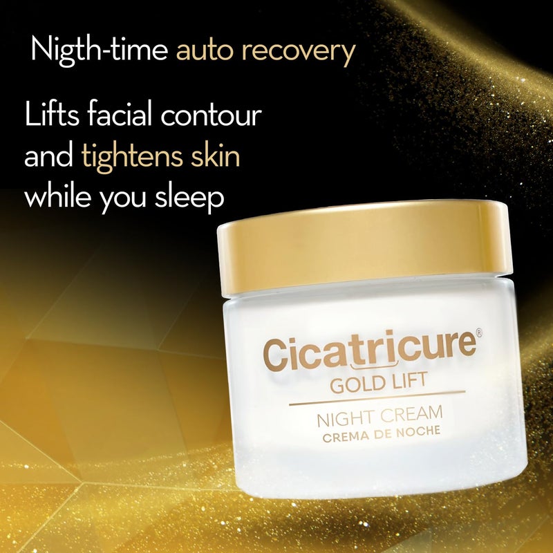 Cicatricure Gold Lift Night Cream, Anti Aging Facial Moisturizer, Hydrating Skin Care with Gold, Calcium & Silicon to Lift and Tighten Face Contour Overnight, 1.7 Ounce - Image 3