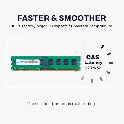 EVM 8GB DDR3 Desktop RAM 1333MHz | Long-DIMM – 1.5V Low Voltage| 240-PIN Pin, Intel & AMD Compatible | High-Speed PC Memory Upgrade | 10 Year Warranty (EVMT8G1333U86P) - Image 4