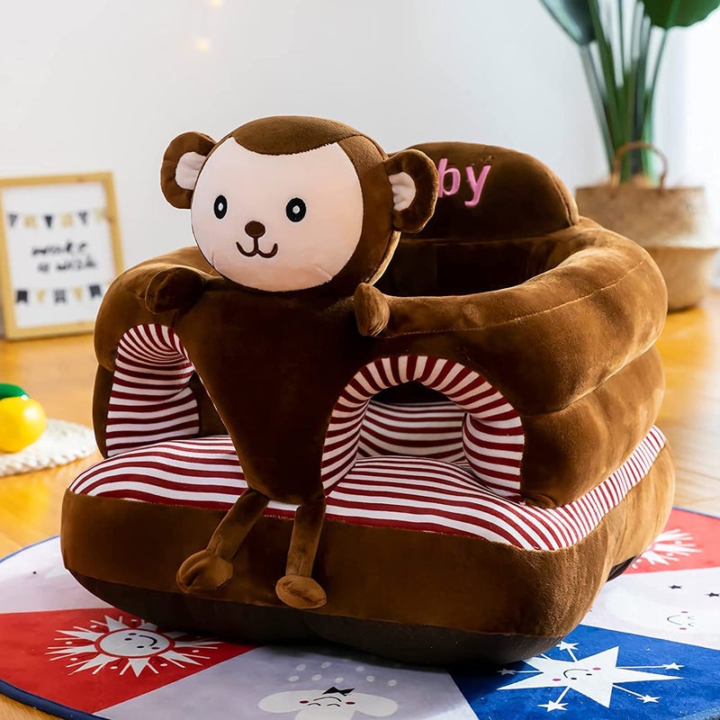 Baby Seat Sofa Comfort Support Sitting Chair with Anti-Slip Design, Soft Plush and PP Cotton Material, Portable and Machine Washable for Ages 5-18 Months - Image 1
