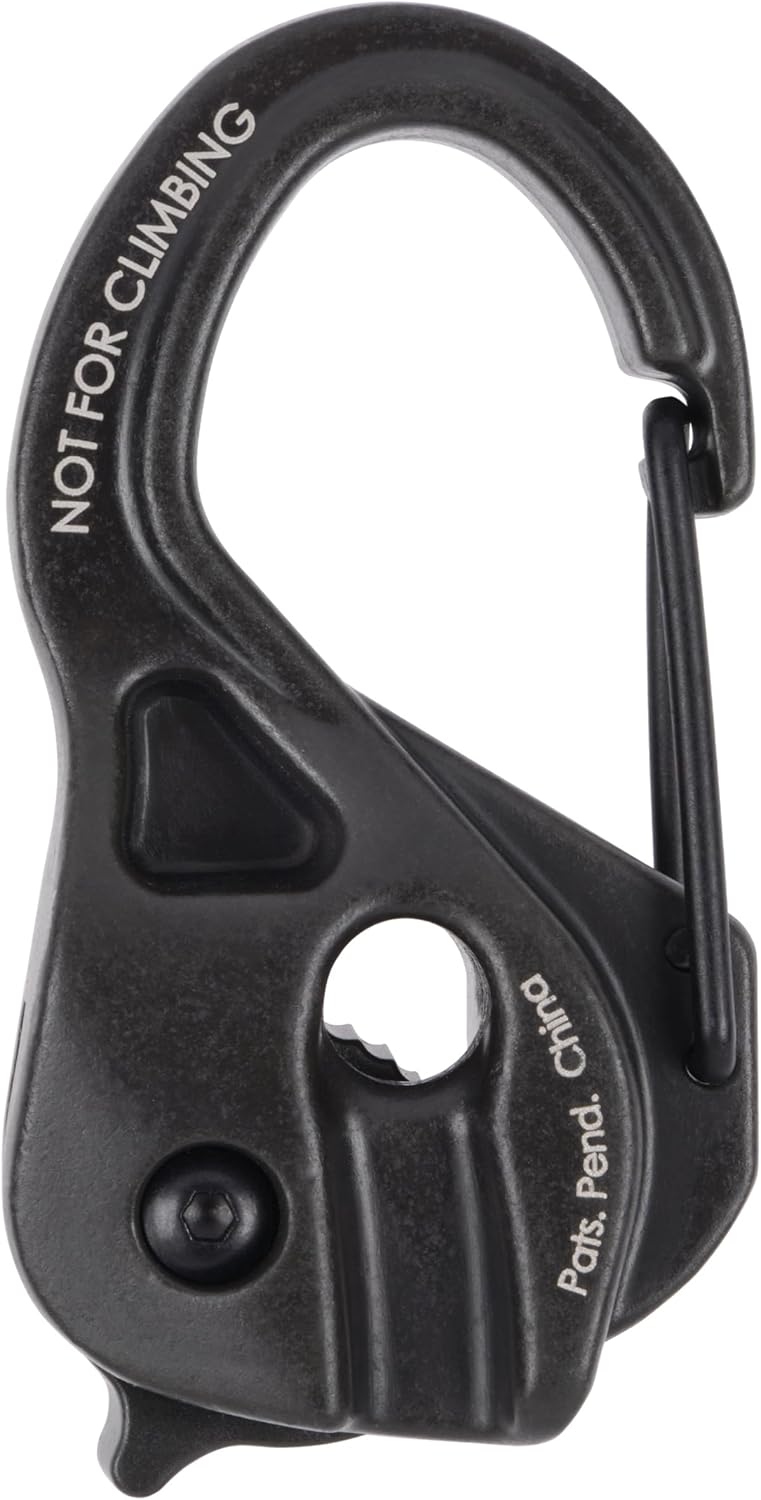 NiteIze CamJam XT Aluminum Rope Tightener - Versatile Tie Down Cam Mechanism with Carabiner Clip - Secure Hiking Gear Essential - Rope Tie Down Accessory - Black/Coyote - Image 2